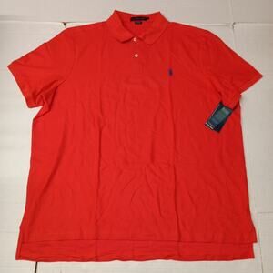 U.S. Polo Assn. Performance Pique Polo Shirt Men's Size 2XL Poppy Red Stretch